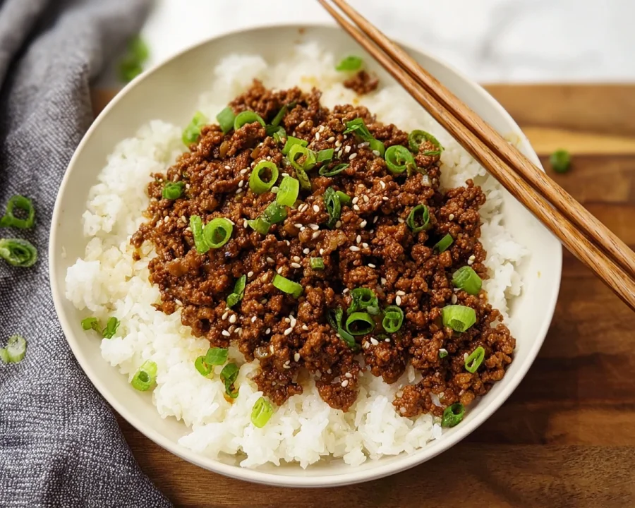 Quick Korean Ground Beef Bowl in 25 Minutes