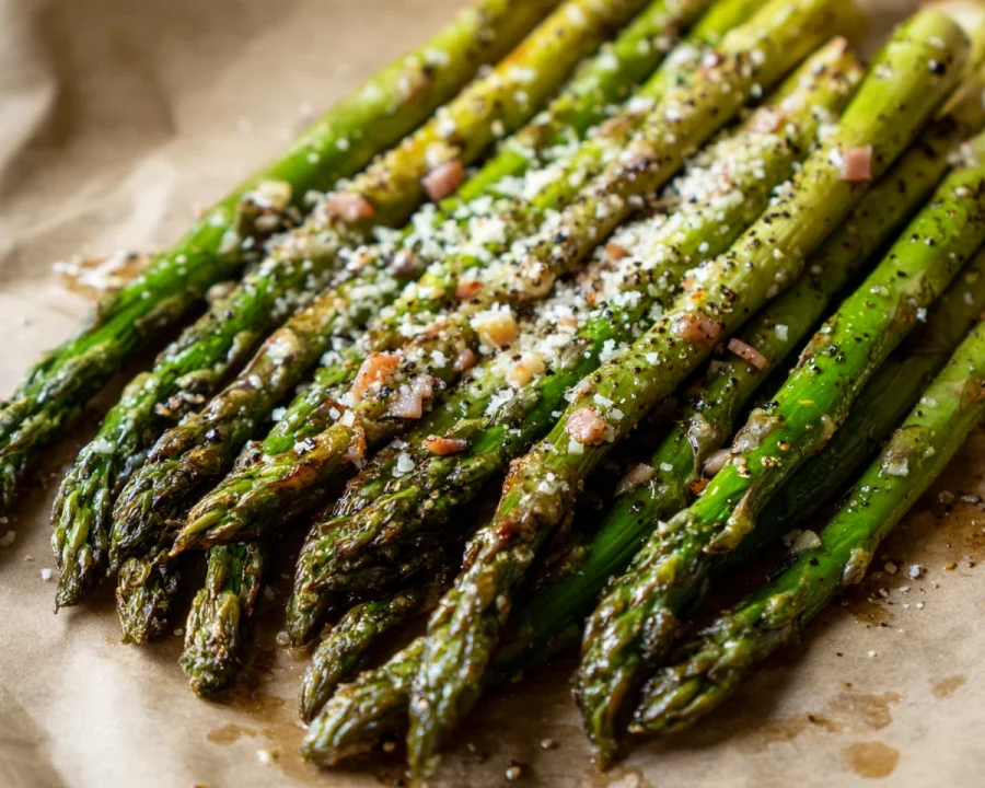 Roasted Parmesan Asparagus & Turkey Ham Dinner
