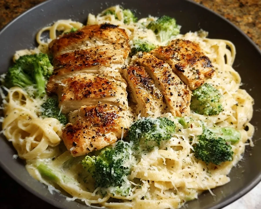 Skinny Chicken Broccoli Alfredo: High Protein Dinner