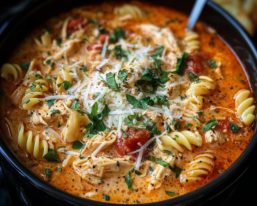 Slow Cooker Chicken Parmesan Soup Recipe