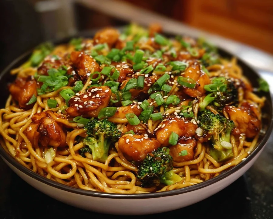 Sticky Garlic Chicken Noodles: Quick Weeknight Dinner