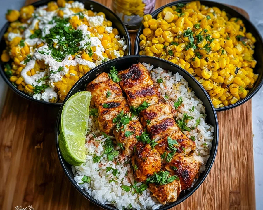 Street Corn Chicken Rice Bowl: High-Protein Meal Prep