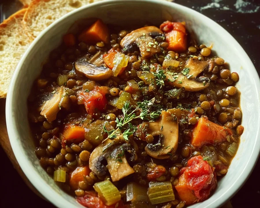 Vegan Lentil Mushroom Stew: Protein-Rich Meal Prep