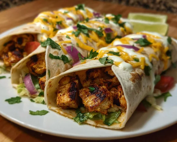 Chipotle Ranch Grilled Chicken Burritos