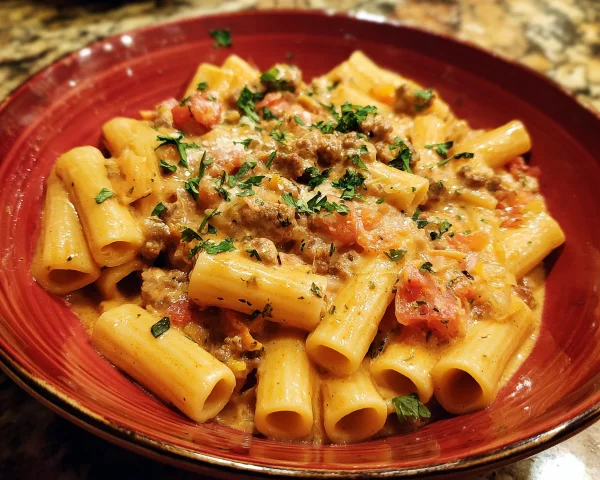 Creamy Beef Sausage Rigatoni: Easy Weeknight Dinner