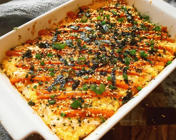 Creamy Salmon Sushi Bake: Easy Family Dinner