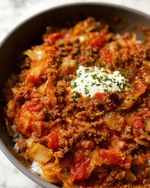 Easy Unstuffed Cabbage Rolls