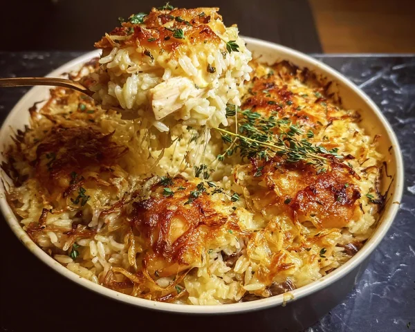 French Onion Chicken Rice Bake: Easy Weeknight Dinner