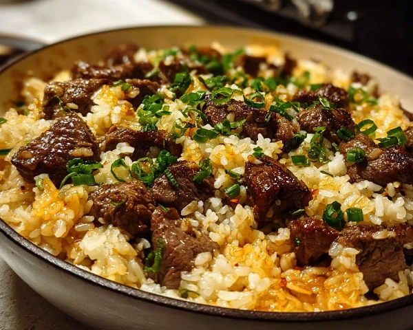 Garlic Butter Beef Rice: Quick One-Pan Dinner Recipe