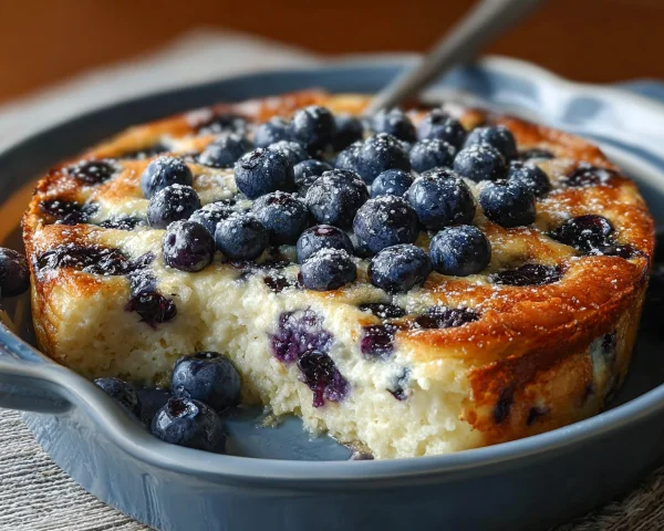 High Protein Blueberry Cottage Cheese Breakfast Bake