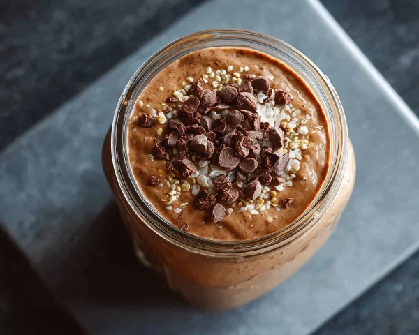 High Protein Brownie Batter Overnight Oats