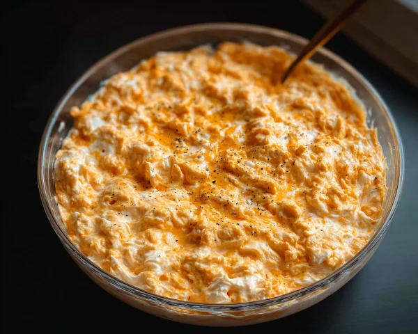High-Protein Buffalo Chicken Dip with Cottage Cheese