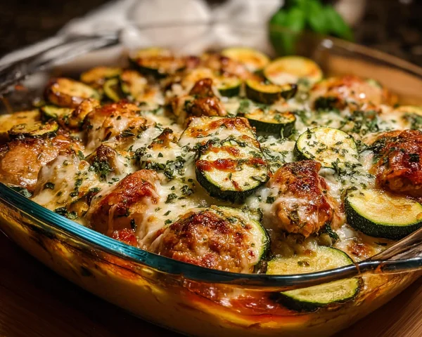 High Protein Chicken Zucchini Bake for Easy Dinners