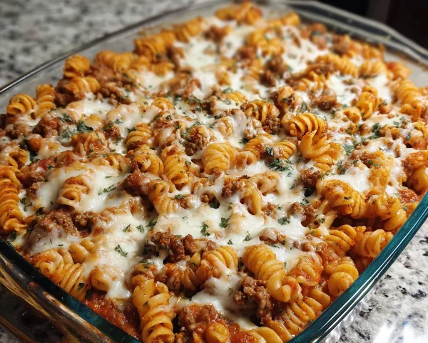 High-Protein Cottage Cheese Beef Pasta Bake