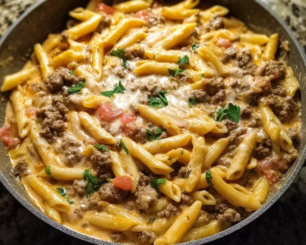 High Protein Creamy Beef Pasta: Quick Dinner