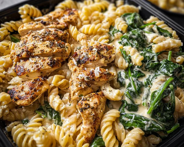 High Protein Garlic Parmesan Pasta Bowls
