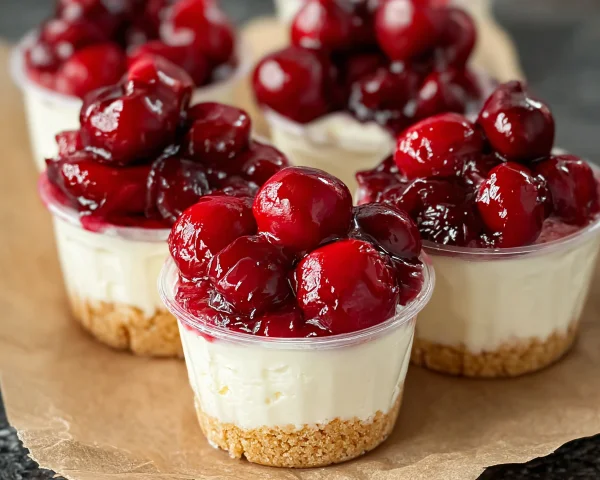 Low Carb Cherry Cheesecake Cups - Easy No-Bake Dessert