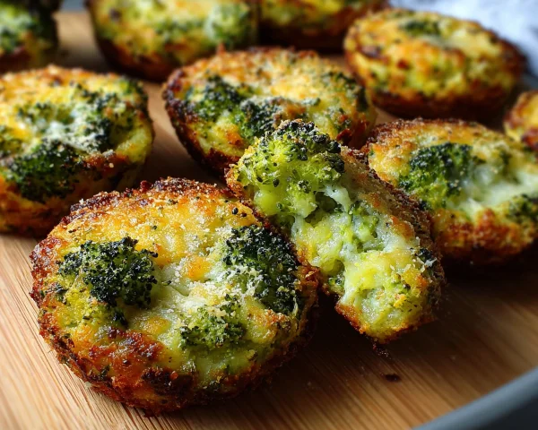 Low-Carb Crispy Broccoli Cheese Rounds - Keto Snack