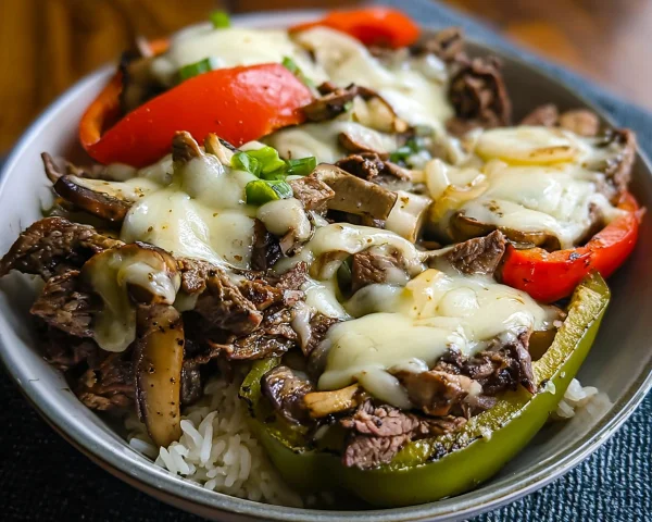 Philly Cheesesteak Bowls: High Protein, Low Carb Meal Prep