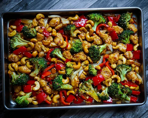 Protein-Packed Sheet Pan Cashew Chicken