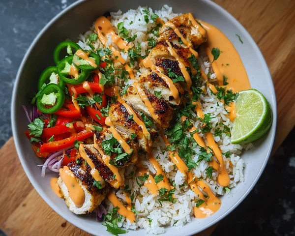 Protein-Packed Sweet Chili Chicken Bowl with Coconut Lime