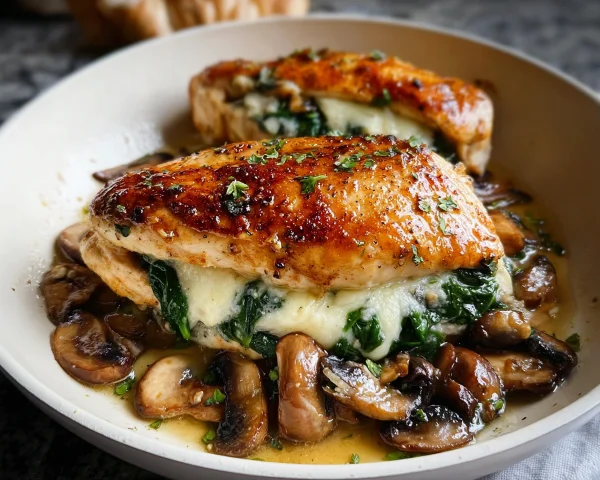 Quick & Easy Mushroom Stuffed Chicken Breast Recipe