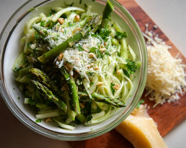 Shaved Asparagus Salad with Zesty Lemon Dressing