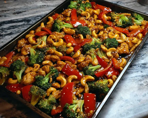 Sheet Pan Cashew Chicken: Easy Weeknight Dinner
