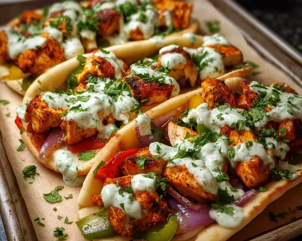 Sheet Pan Chicken Pitas with Herby Ranch