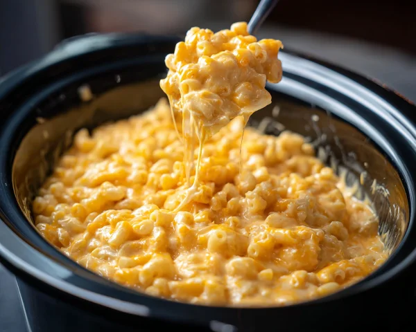 Slow Cooker Mac and Cheese with Creamy Cheddar