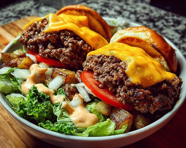 Smash Burger Bowl: High Protein, Low Carb Dinner