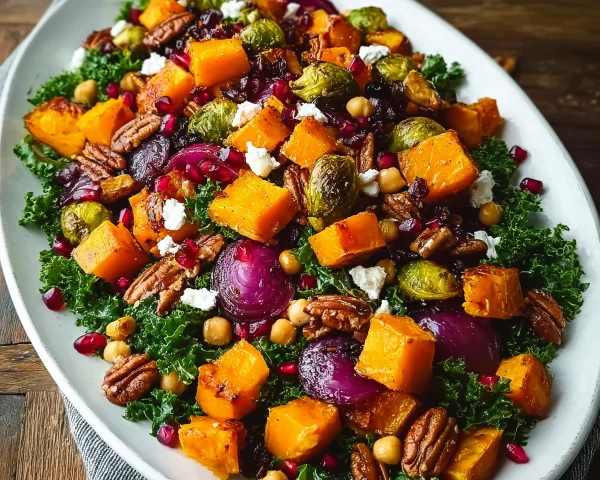 Winter Vegetable Salad with Roasted Butternut Squash