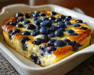 Blueberry Cottage Cheese Bake