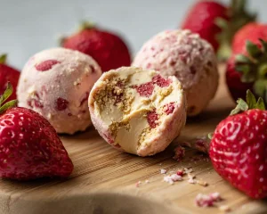 Strawberry Protein Balls